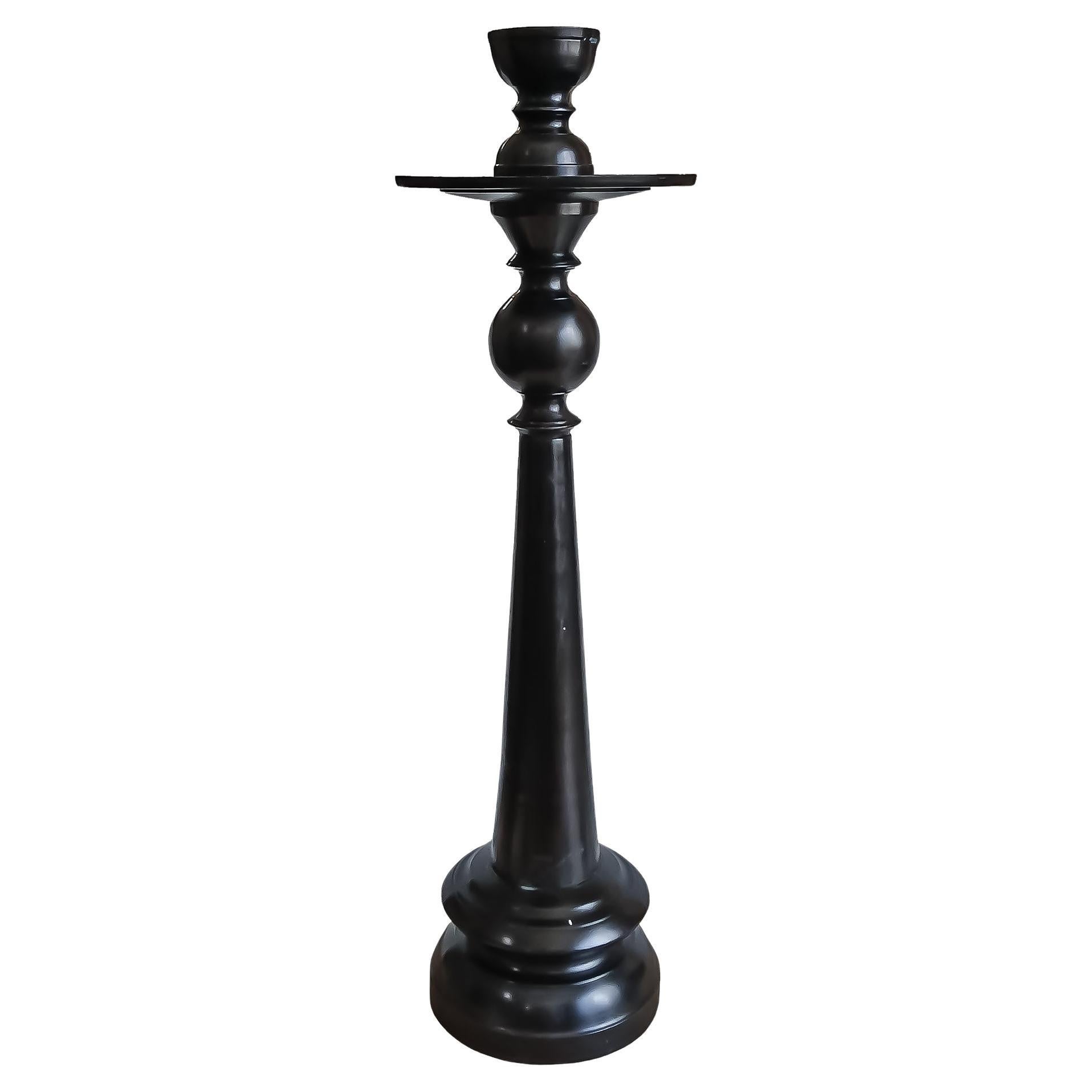 Bronze Candlestick with Removable Top For Sale
