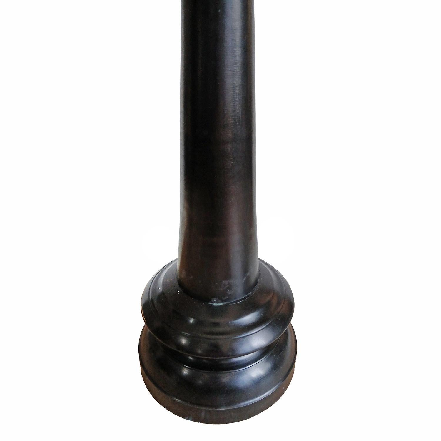 Forged Bronze Candlestick with Removable Top For Sale