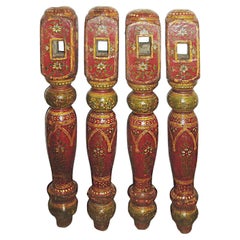 Antique Set of Hand-Painted Table Legs