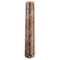 Rouge Griotte Marble Column / Pedestal, France, Mid 19th Century