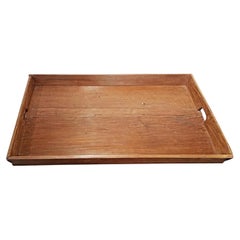 Hand-crafted Reclaimed Teak Serving Tray, Indonesia, Late 20th C.