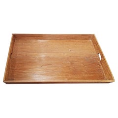 Hand-crafted Reclaimed Teak Serving Tray, Indonesia, Late 20th C.