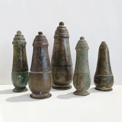 Antique Bronze Lime Containers, Cambodia, Angkor Vat Period