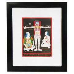 Tibetan Medical Drawing, Blue Beryl Reproduction, 1990