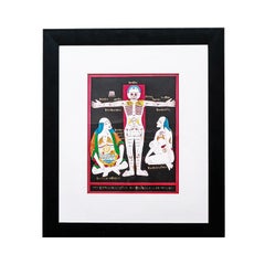 Tibetan Medical Drawing, Blue Beryl Reproduction, 1990