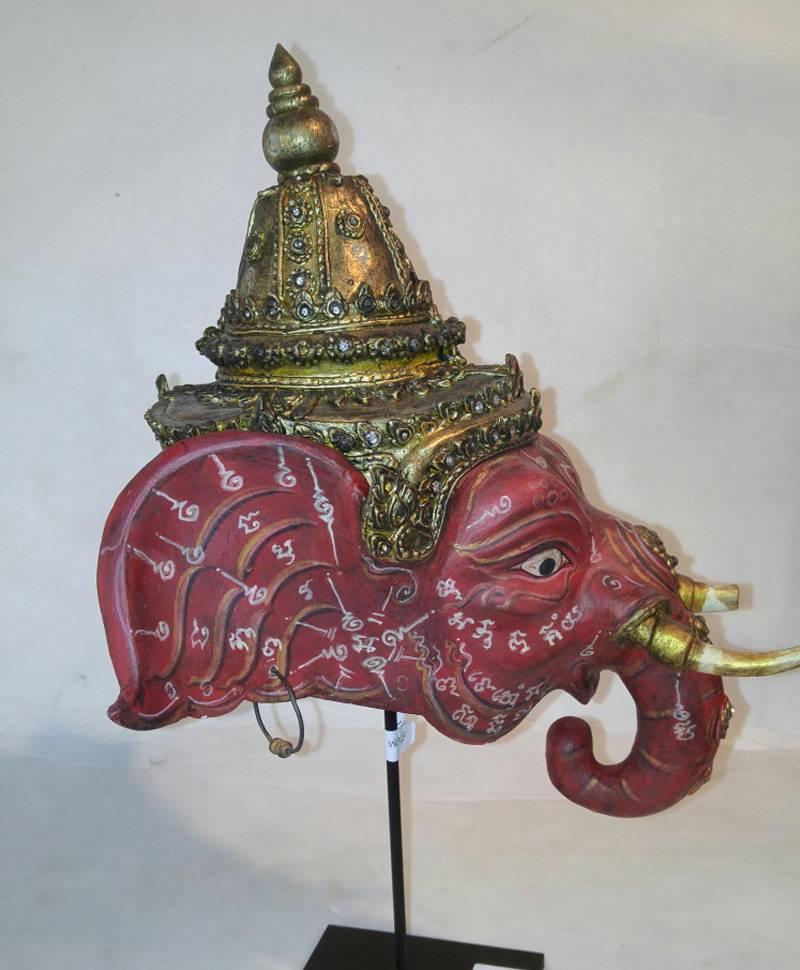 Thai Small Ganesha Khon Elephant Mask