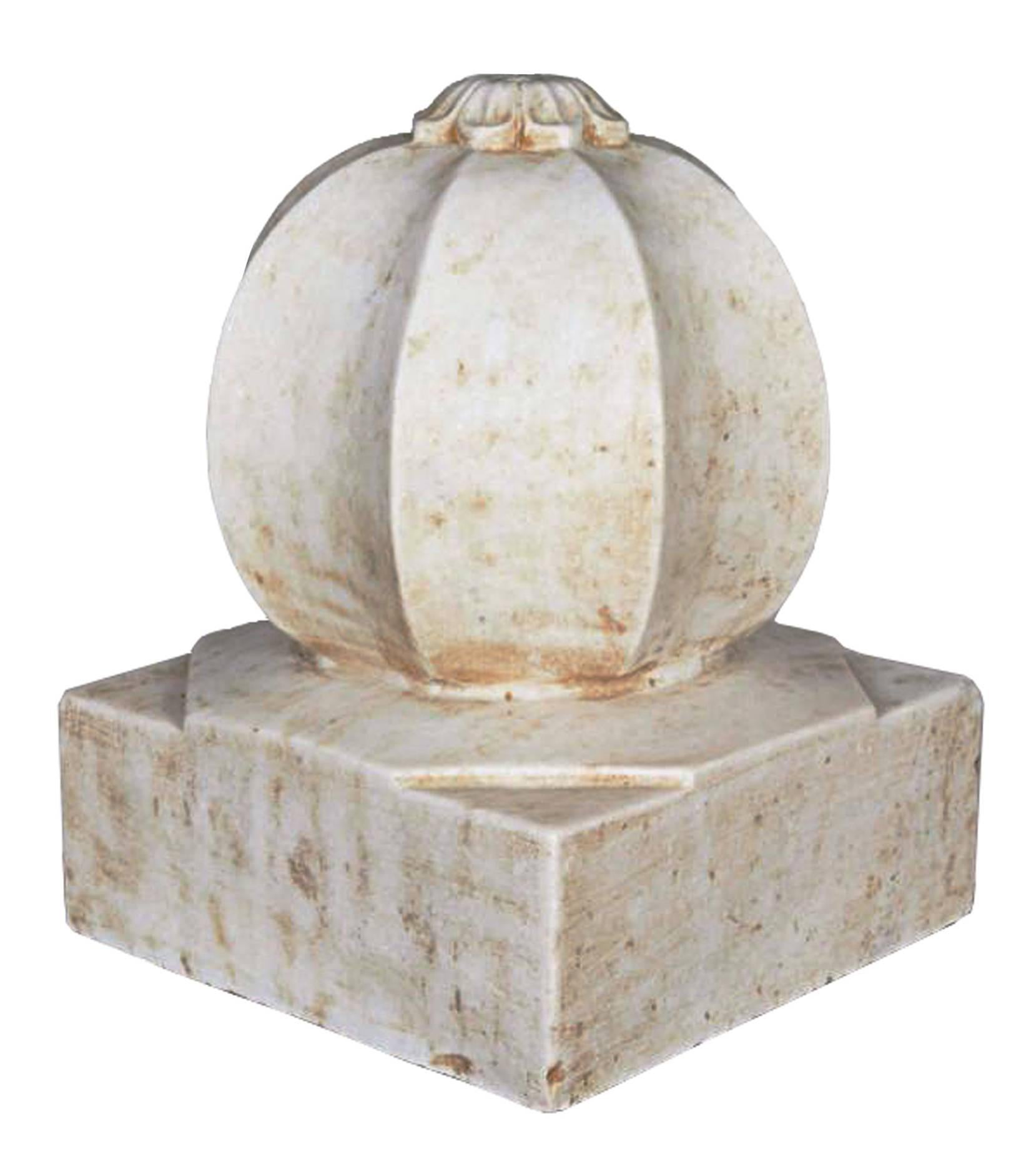 Large White Marble Carpet Weight from India