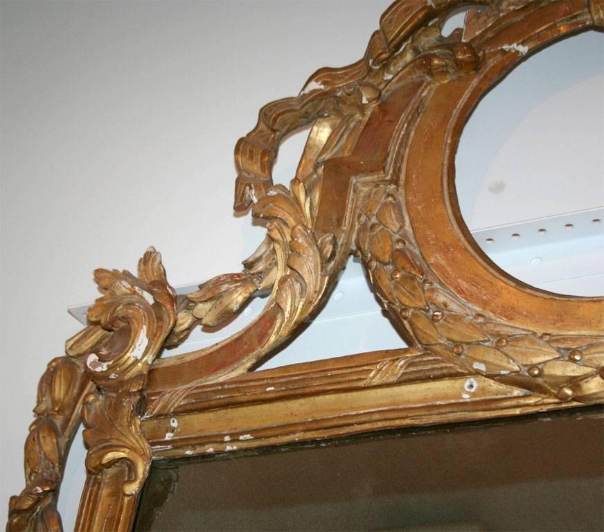 Gesso Louis XVI Gilt Mirror, 18th Century
