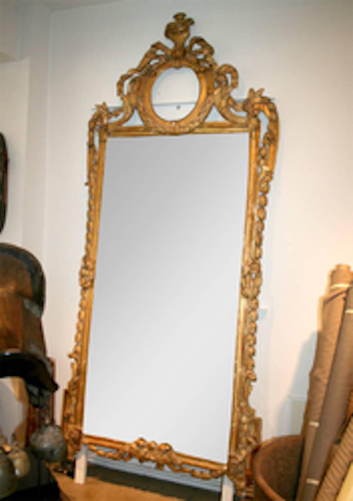Louis XVI Gilt Mirror, 18th Century 3