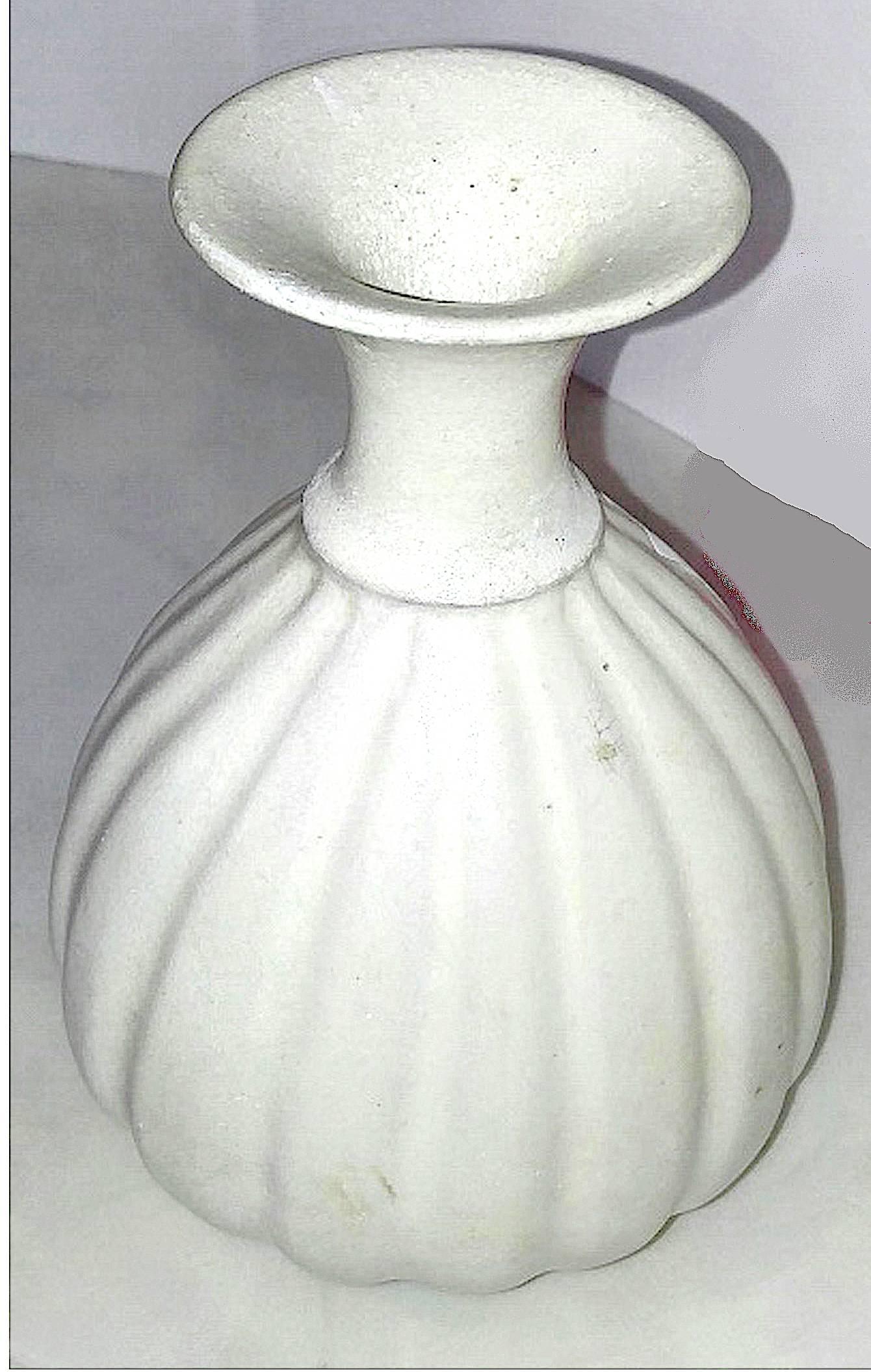 Thai Ceramic Vase in White Glaze