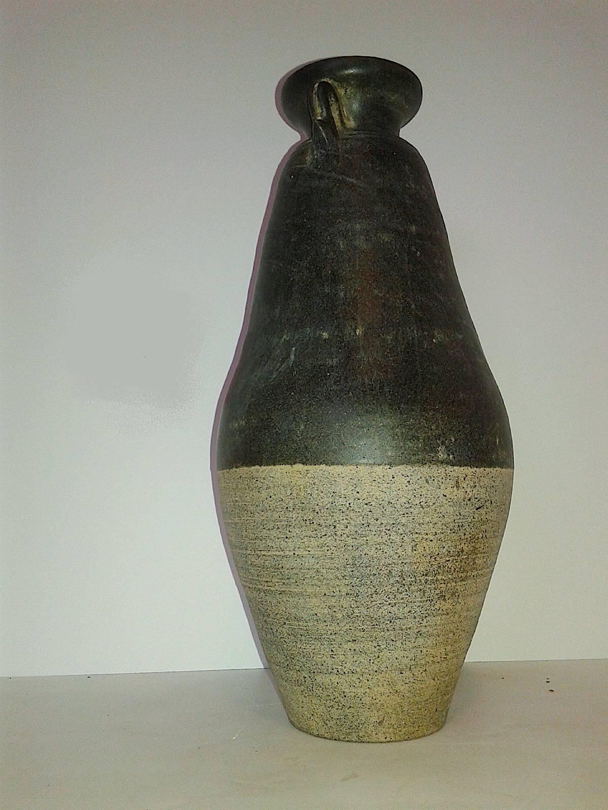 black tall vase