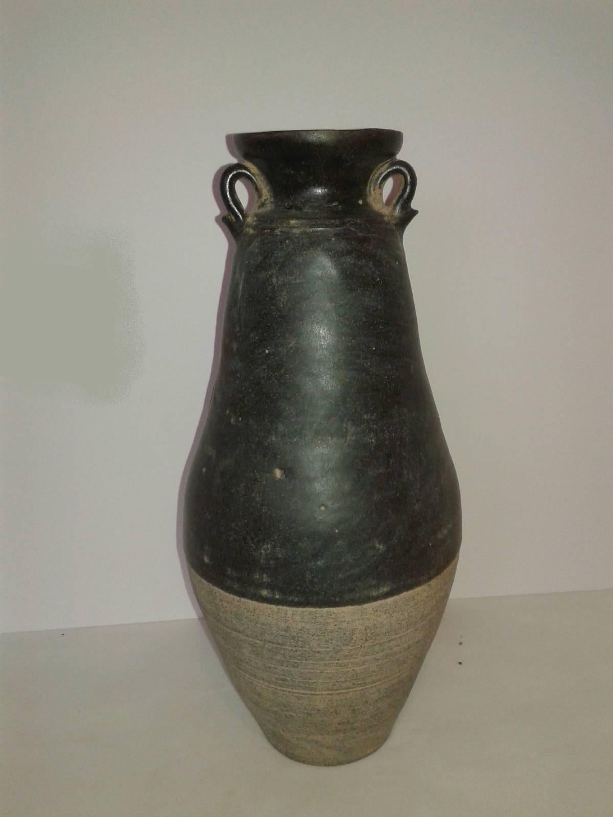 tall brown vase