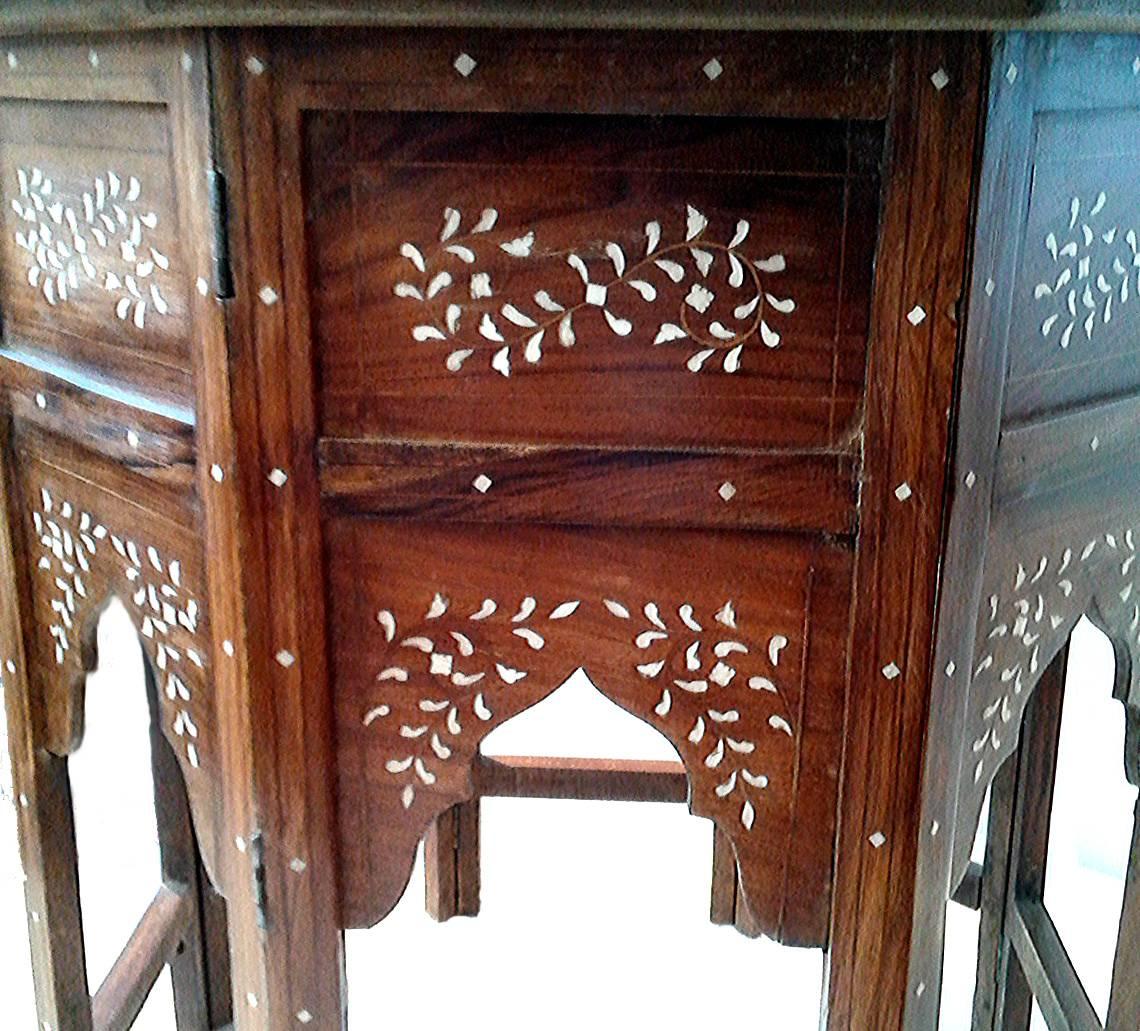 inlaid wood tables