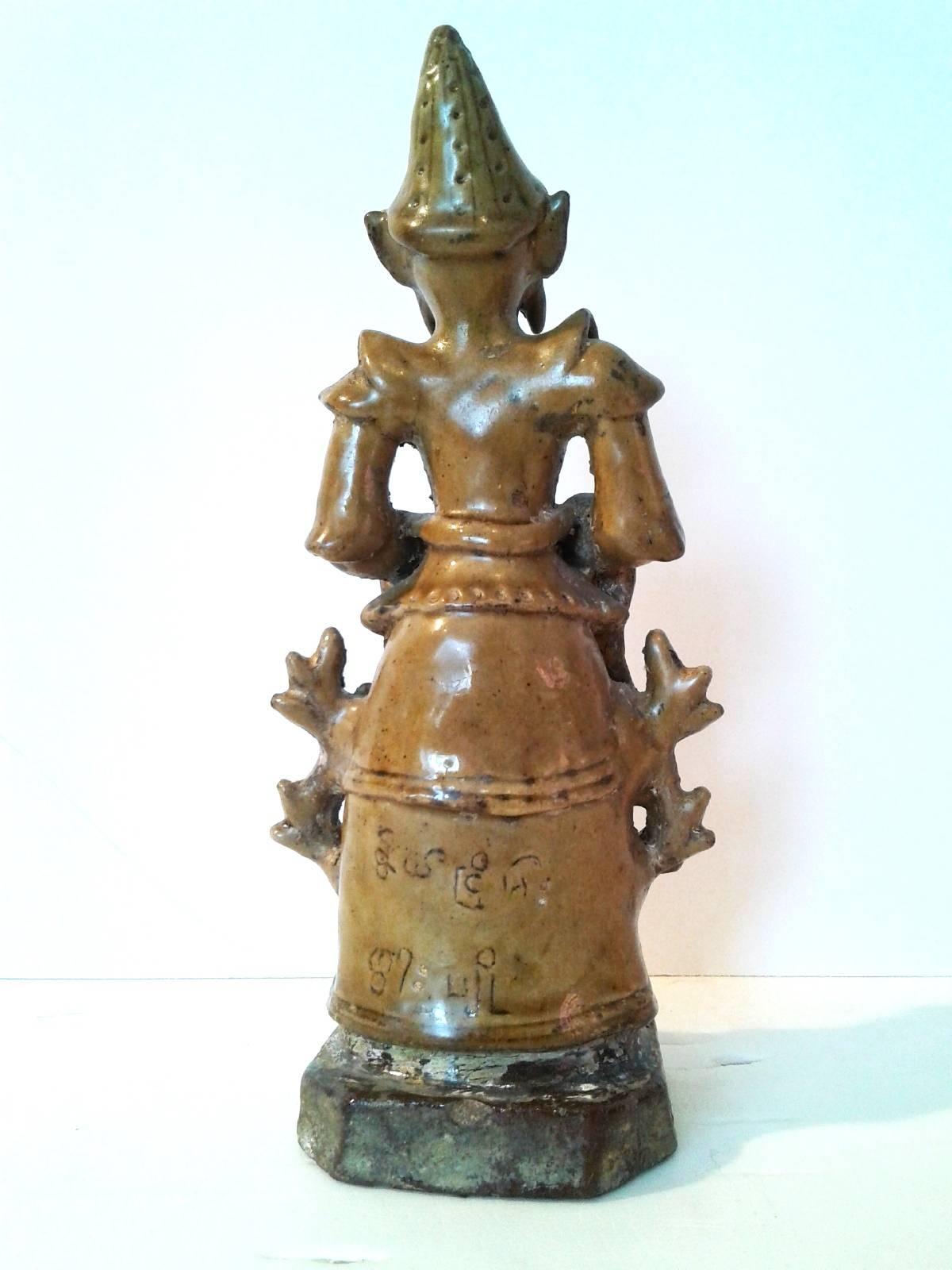 Burmese Thai Ceramic Angel Statue