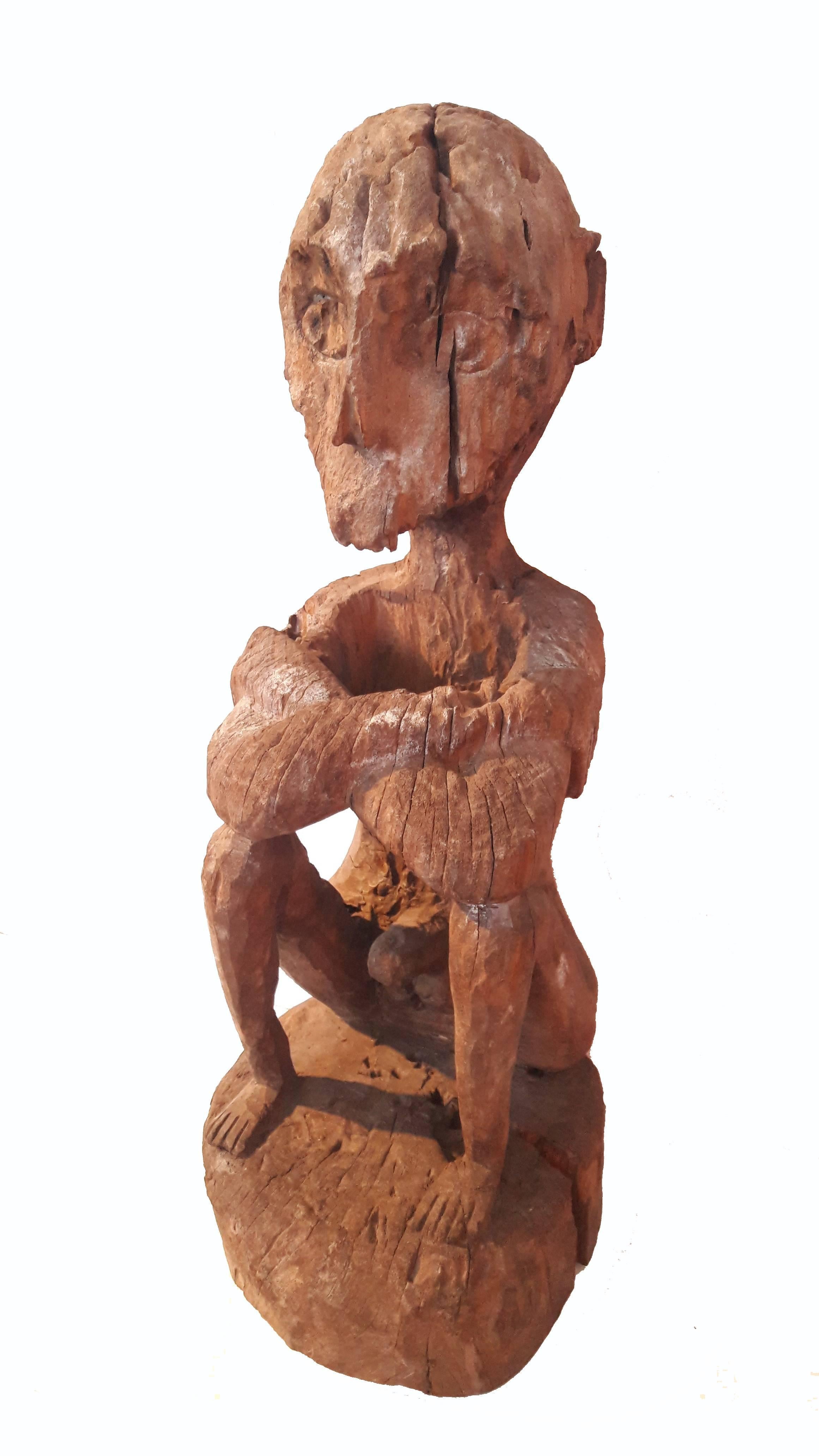 Wood Early 20th Century Benu'aq Tribe Sculpture from Borneo