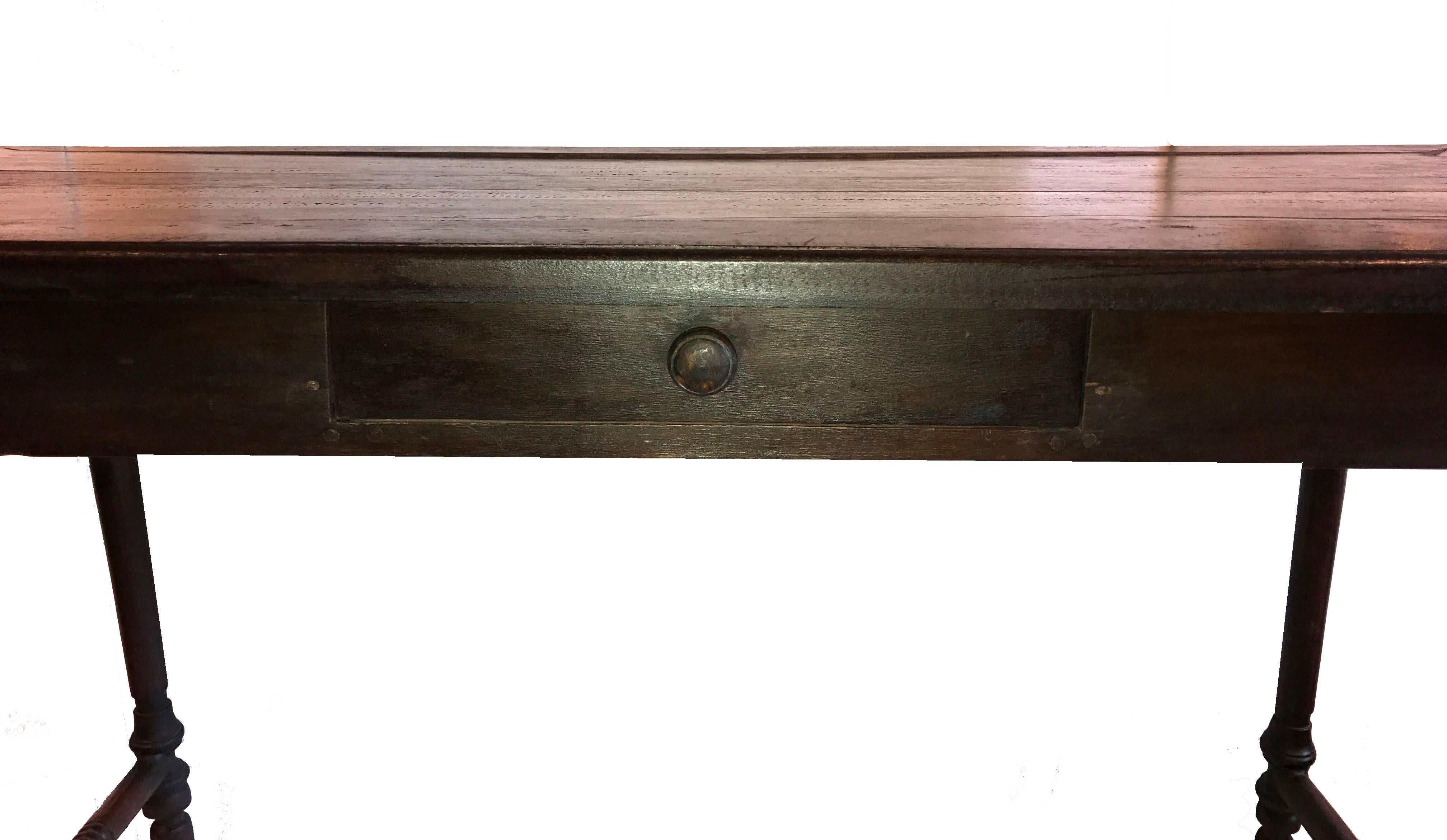Vintage One Drawer Desk from Indonesia In Good Condition In New York, NY