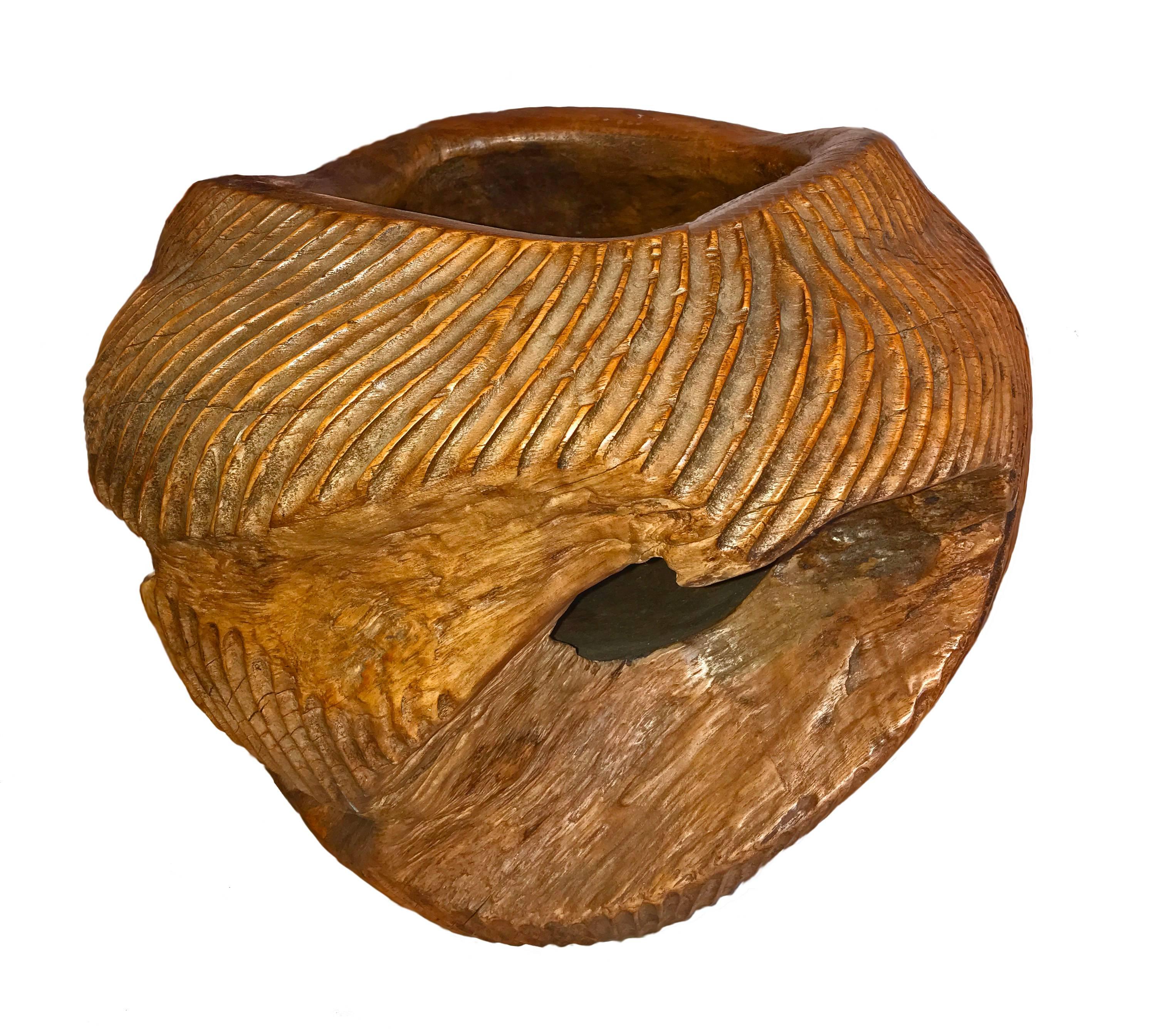 Indonesian Carved Ironwood Bowl from Indonesia