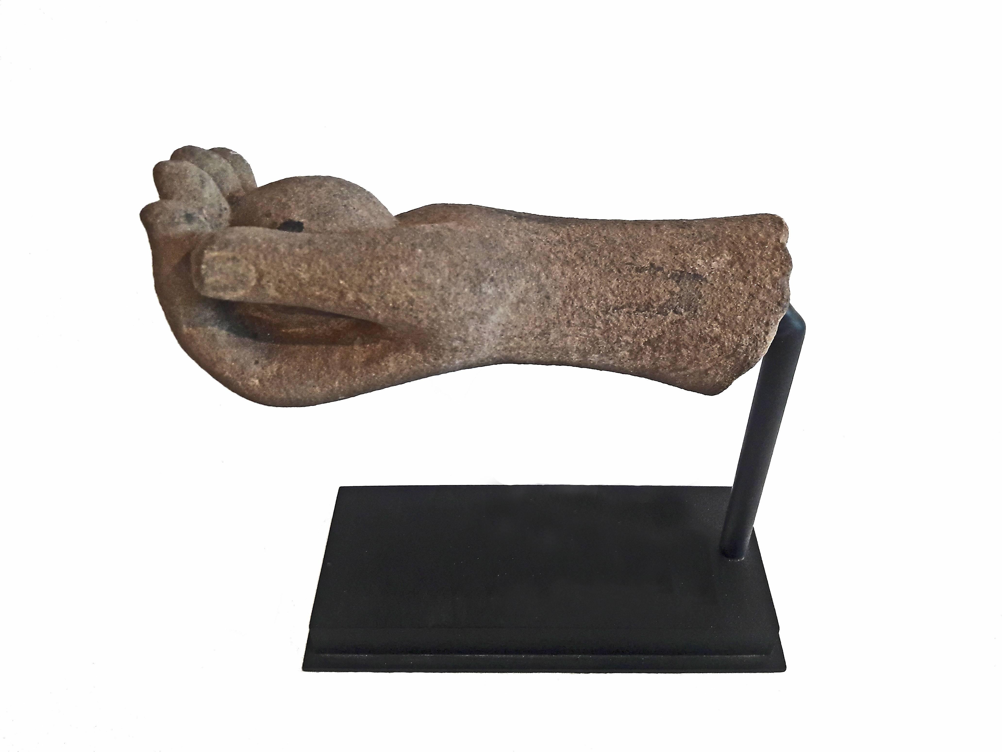 Other Thai Sandstone Carved Buddha Hand, Contemporary