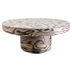 Vintage 1980s Postmodern Round Coffee Table Memphis Milano