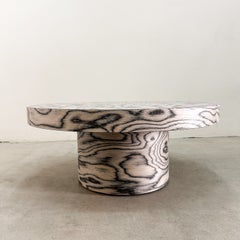 Vintage 1980s Postmodern Round Coffee Table Memphis Milano