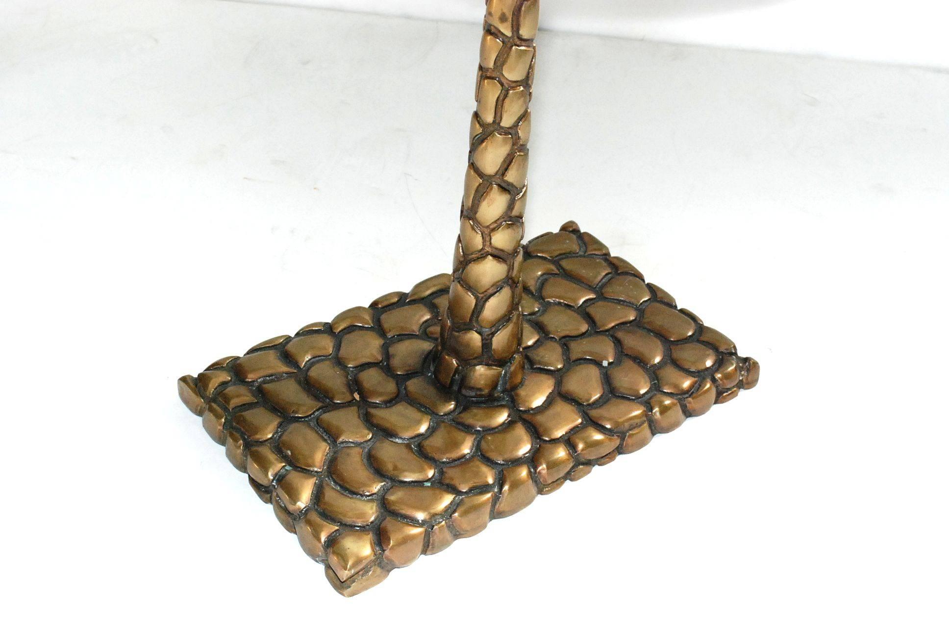 Mid-Century Modern Elegant Sculptural Bone Turtle Shell Side Table