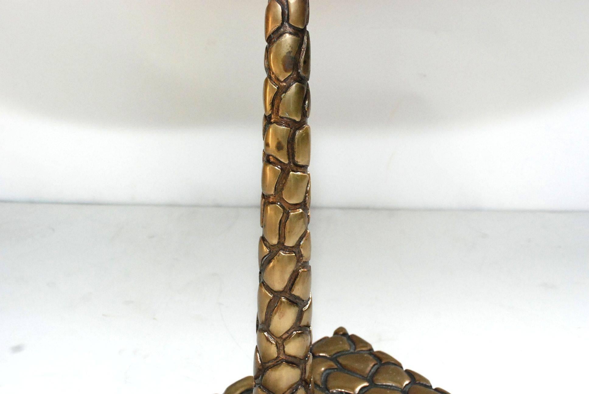 American Elegant Sculptural Bone Turtle Shell Side Table