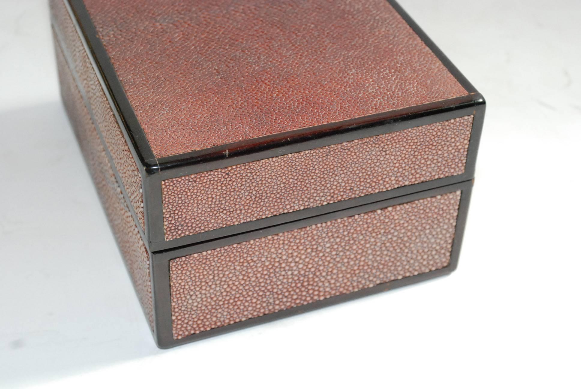 American Shagreen Jewelry Box