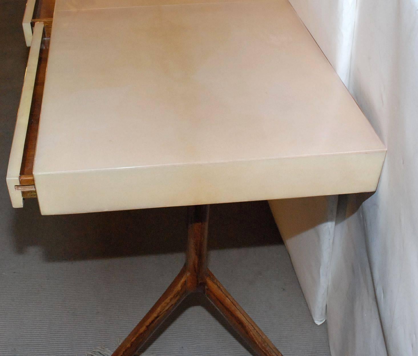 Goatskin Parchment Console Table