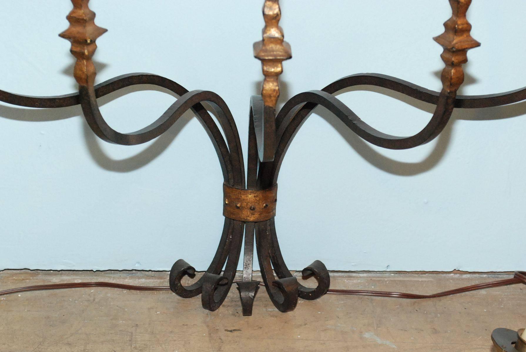Pair of Italian Rococo Style Iron Console Tables In Good Condition In Cathedral City, CA