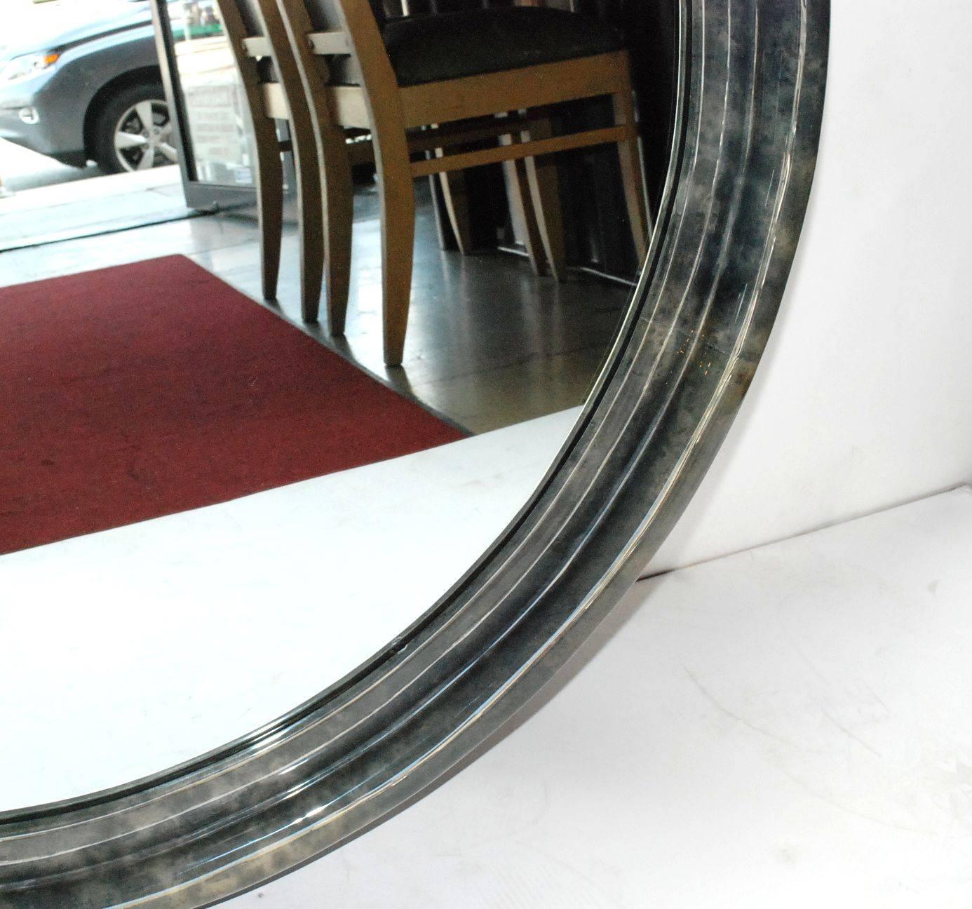 Mid-Century Modern Elegant Parchment Mirror