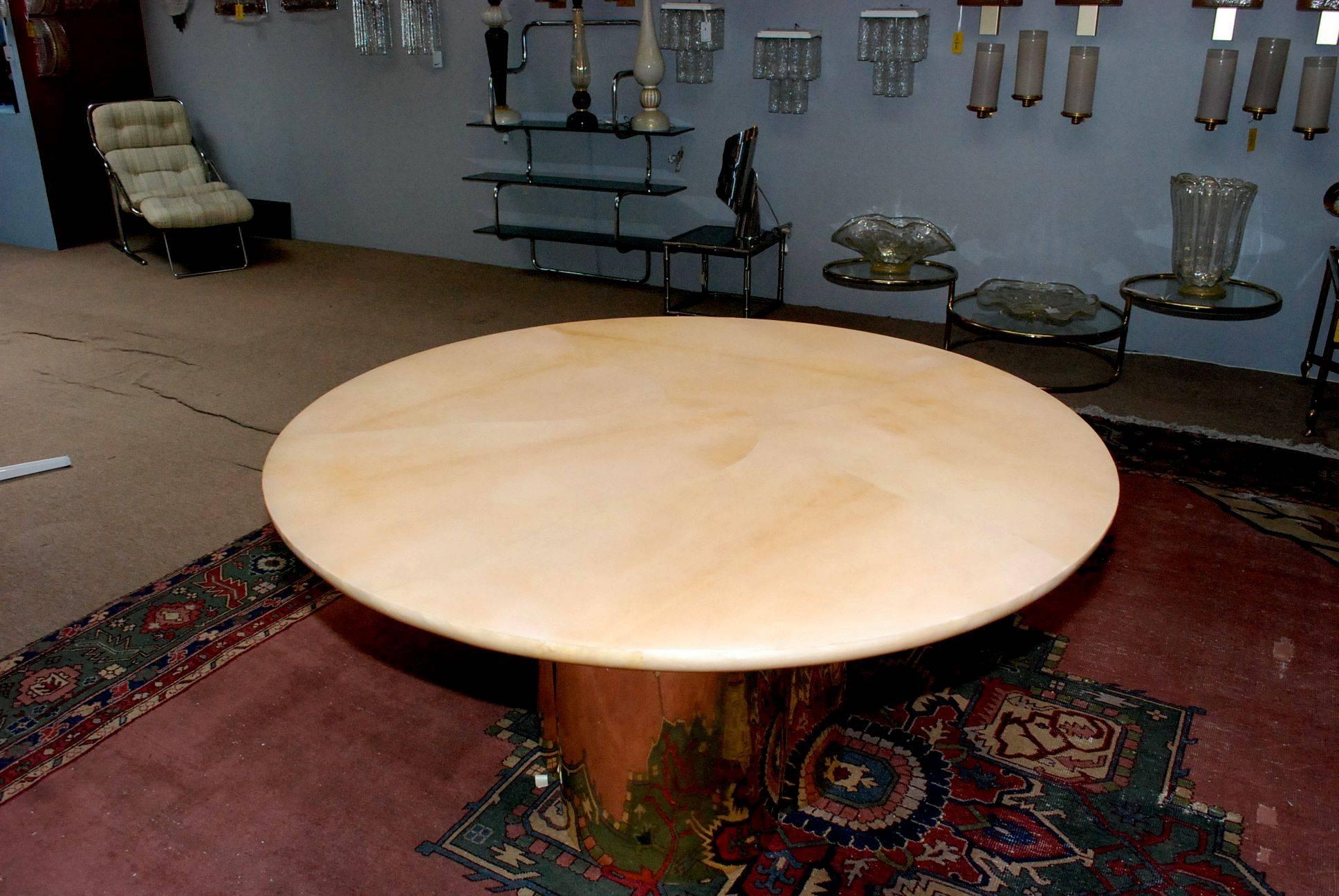 Mid-Century Modern Great Parchment Dining or Center Table