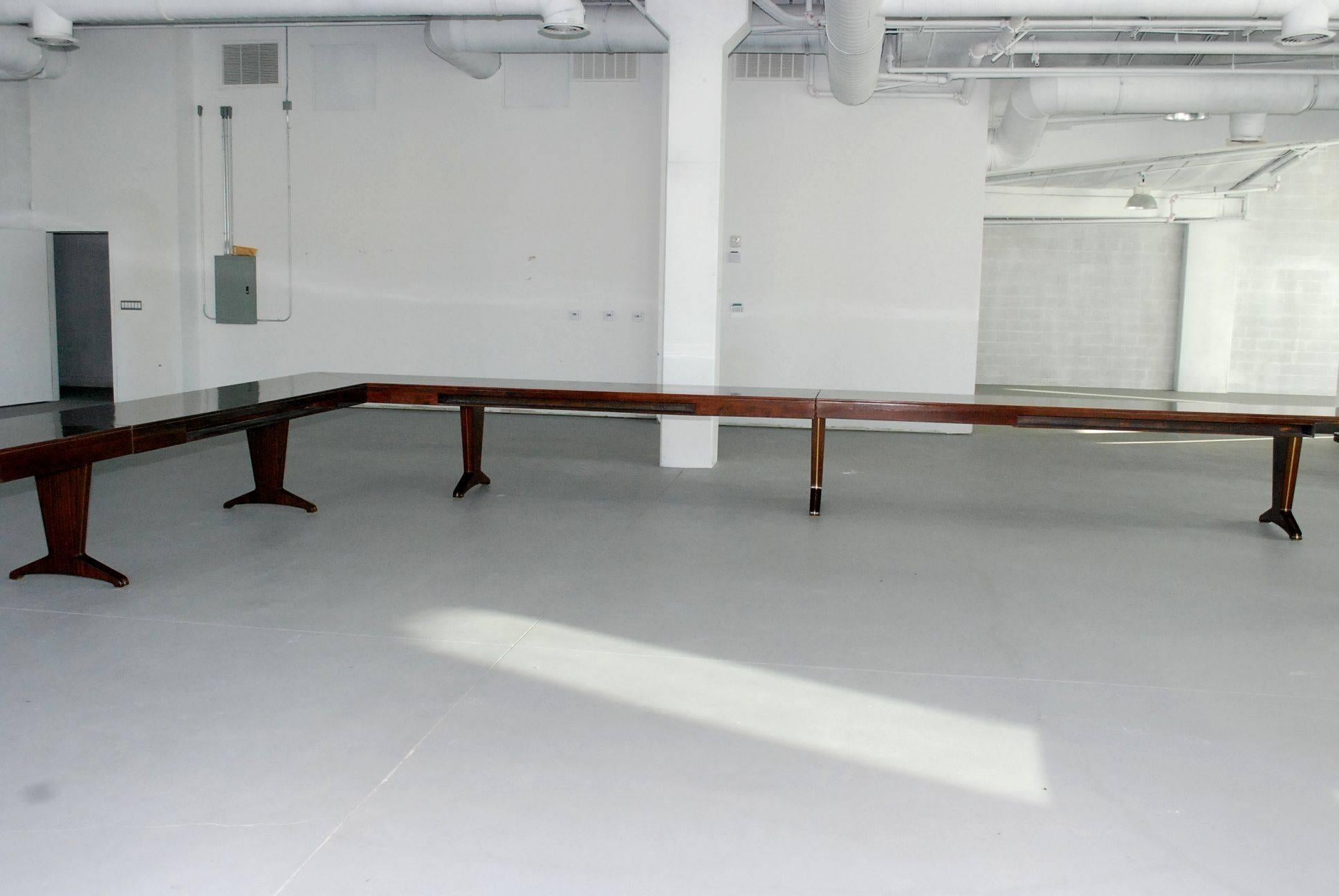 Mid-20th Century Spectacular Italian Conference Table Attributed Guglielmo Ulrich