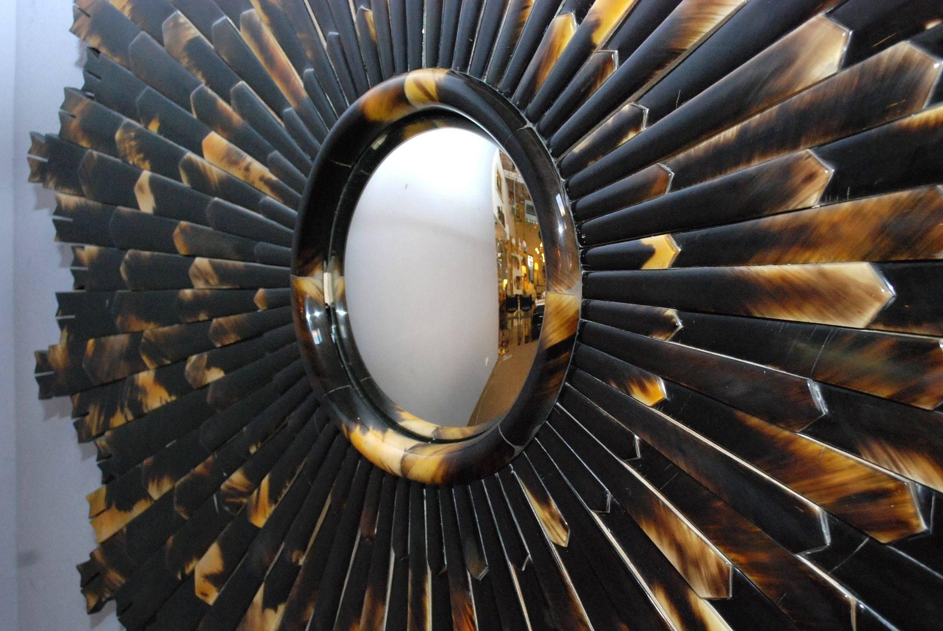 American Great Large Horn Sunburst Mirror