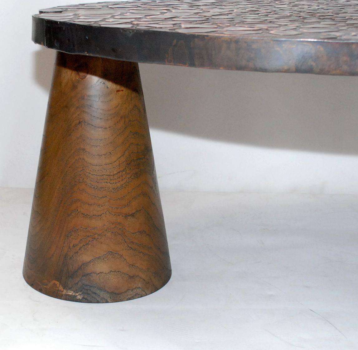 Mid-Century Modern Elegant Copper Coffee Table