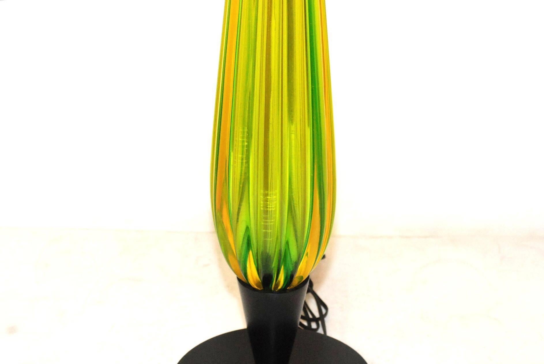 Mid-20th Century Pair of Murano Glass Table Lamps