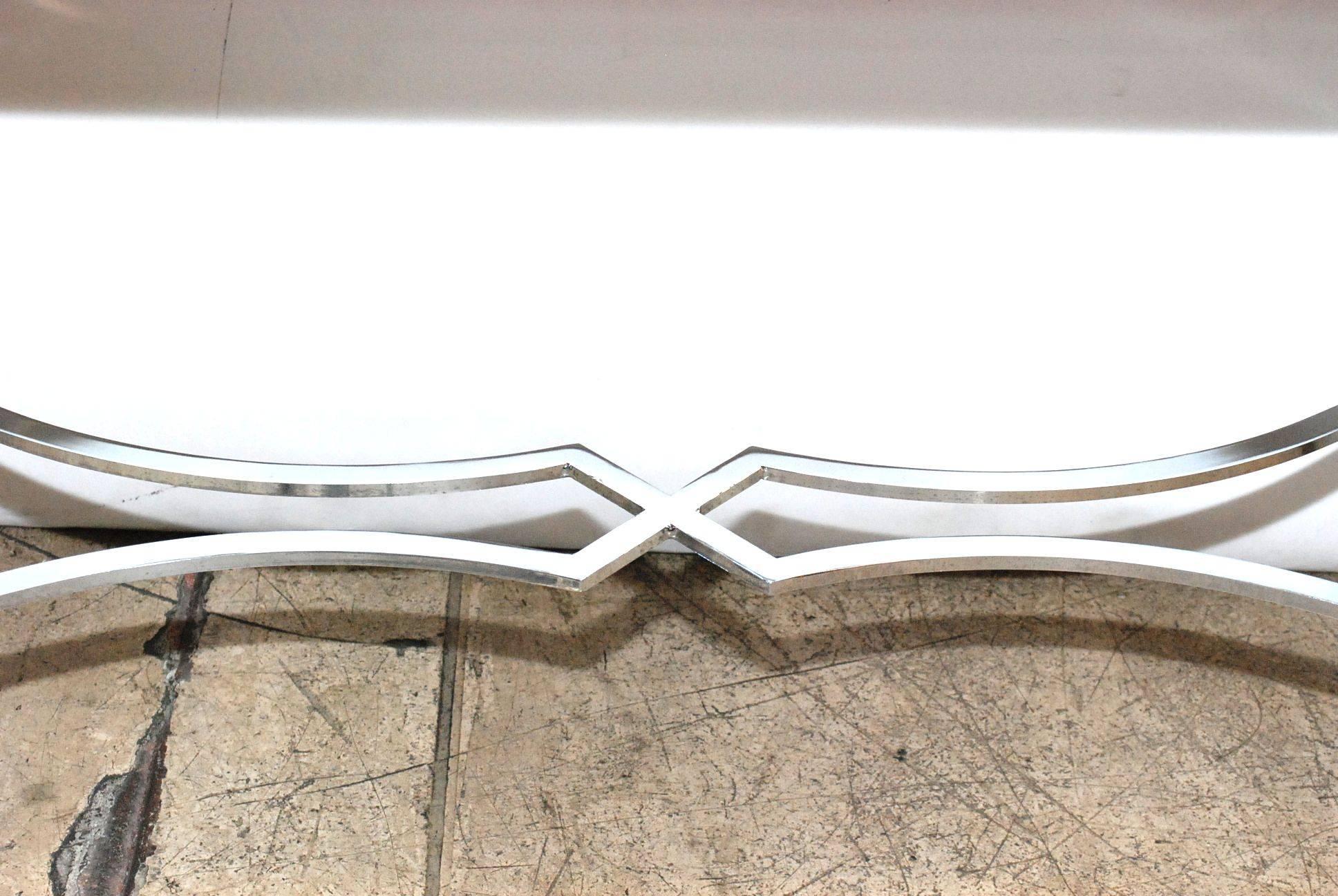 Mid-Century Modern 1970s Chrome Console Table For Sale