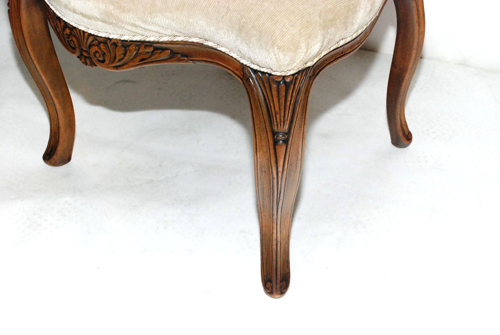 Set of Eight Italian Louis XV Style Dining Chairs 1