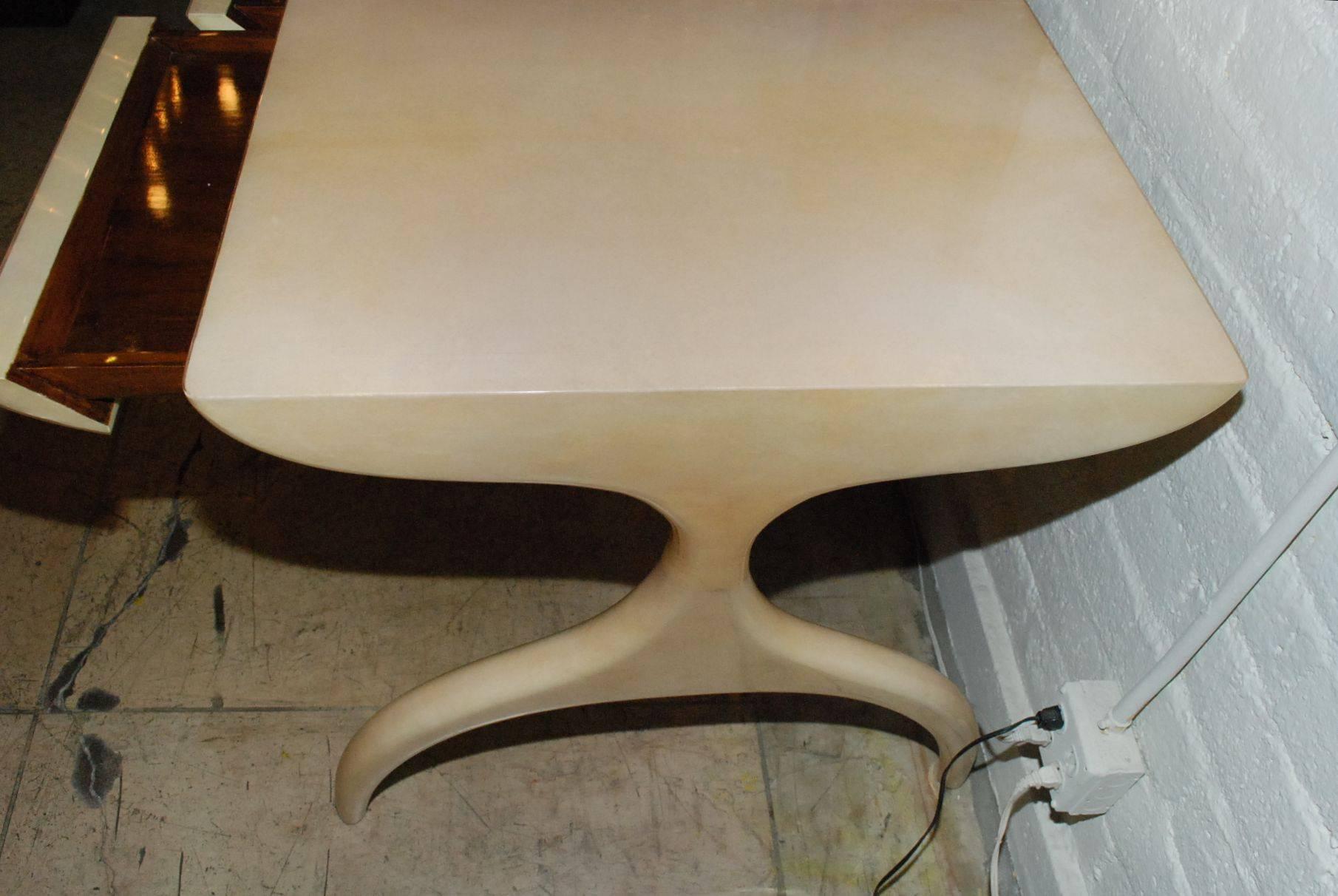 Sculptural Parchment Desk In Good Condition In Cathedral City, CA