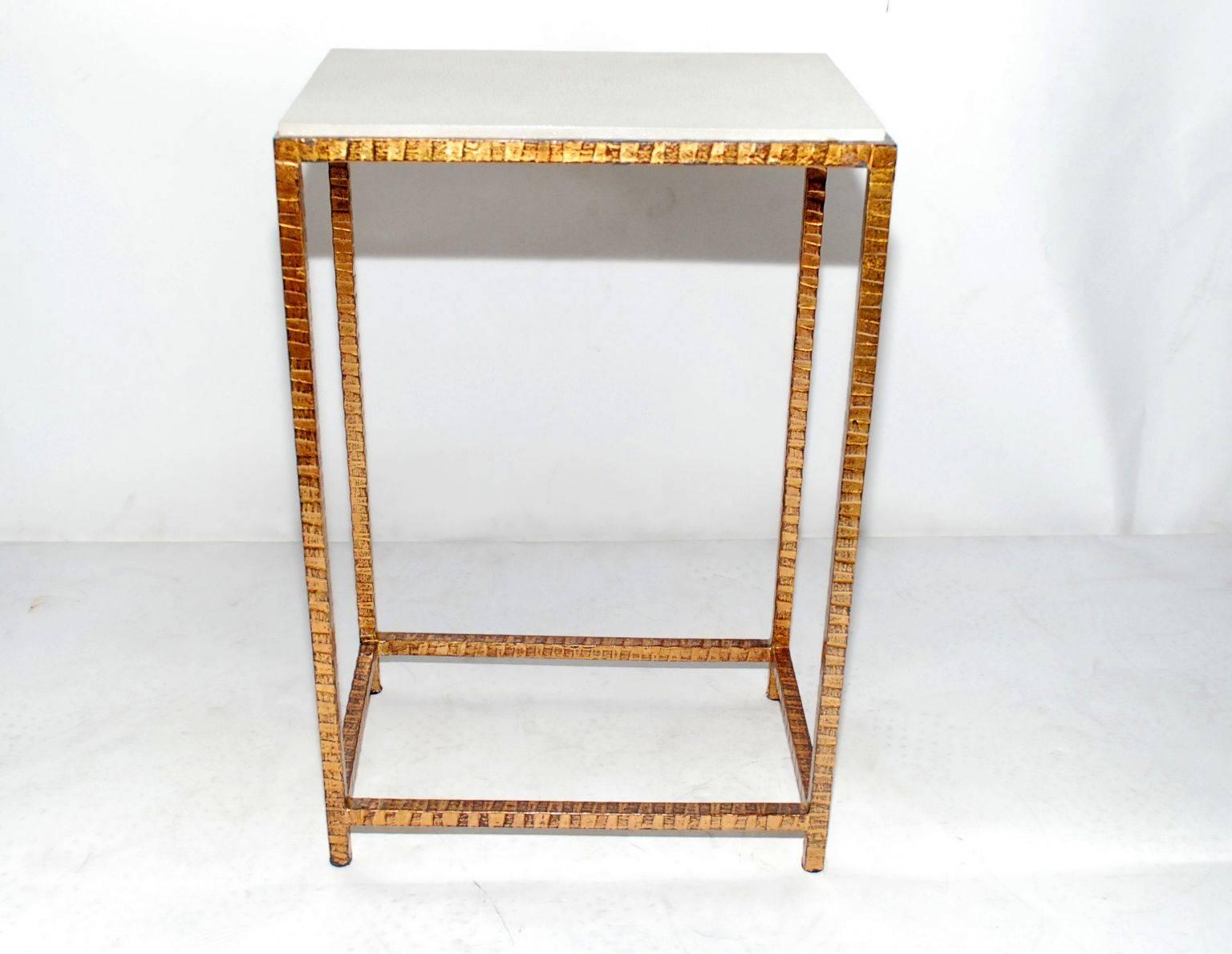 20th Century Pair of Shagreen Side Tables