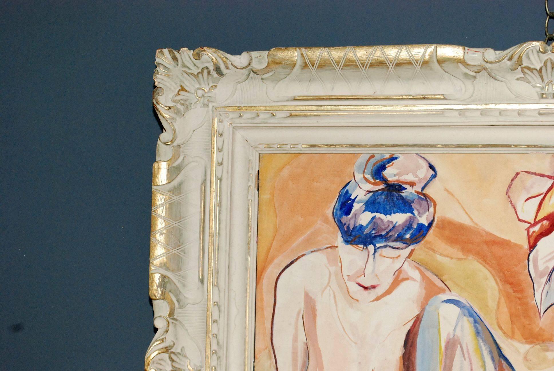 1955 Nude Painting by Sargent In Good Condition In Cathedral City, CA