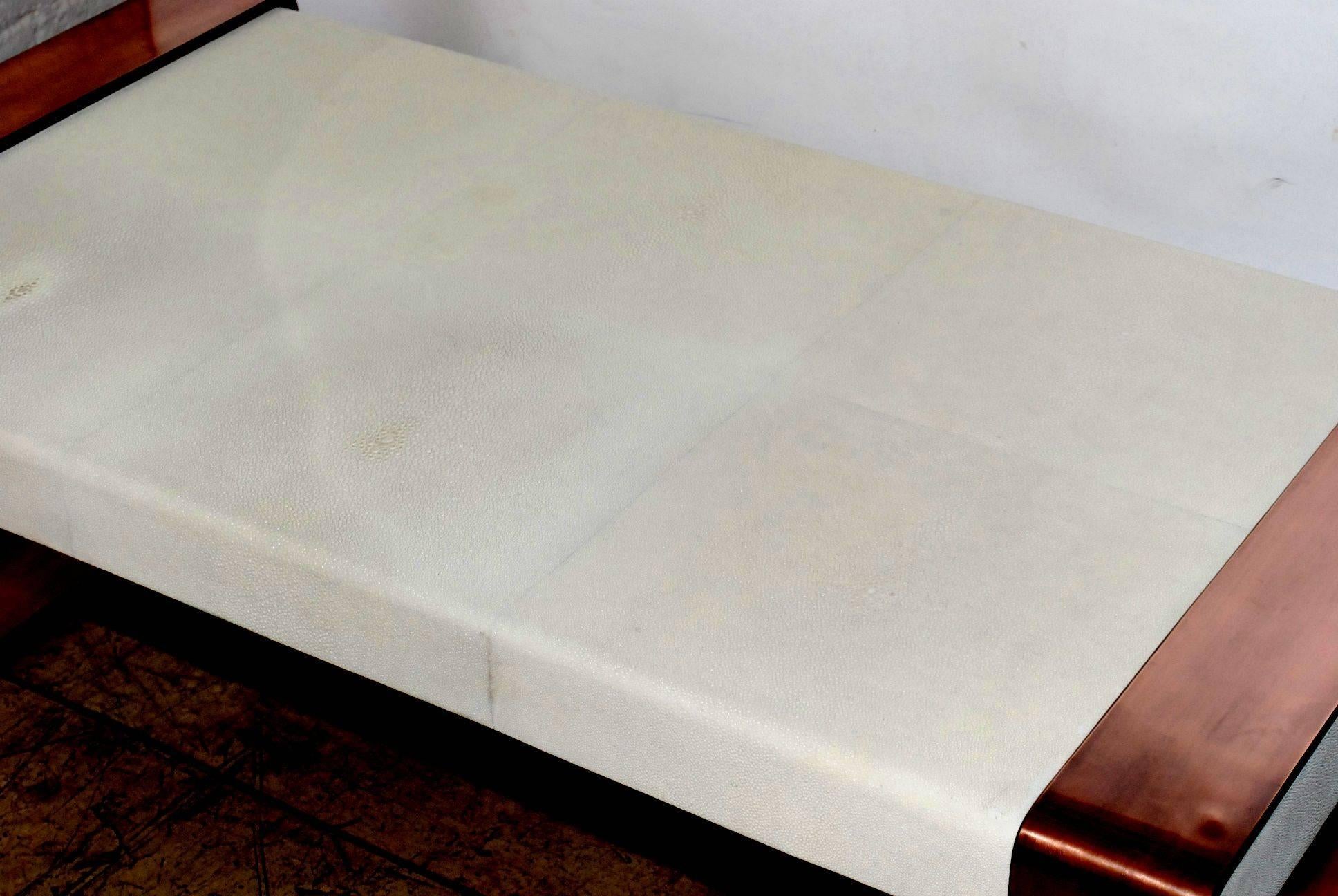 Contemporary Shagreen Coffee Table For Sale