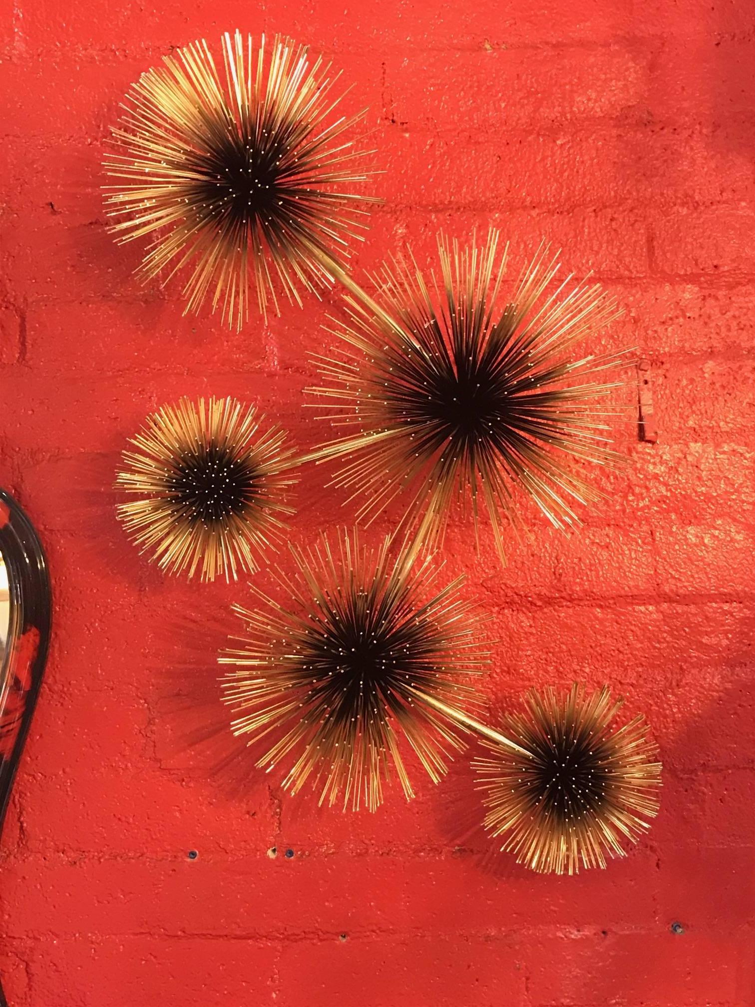 20th Century Curtis Jere Pom Pom or Sea Urchin Wall Sculpture