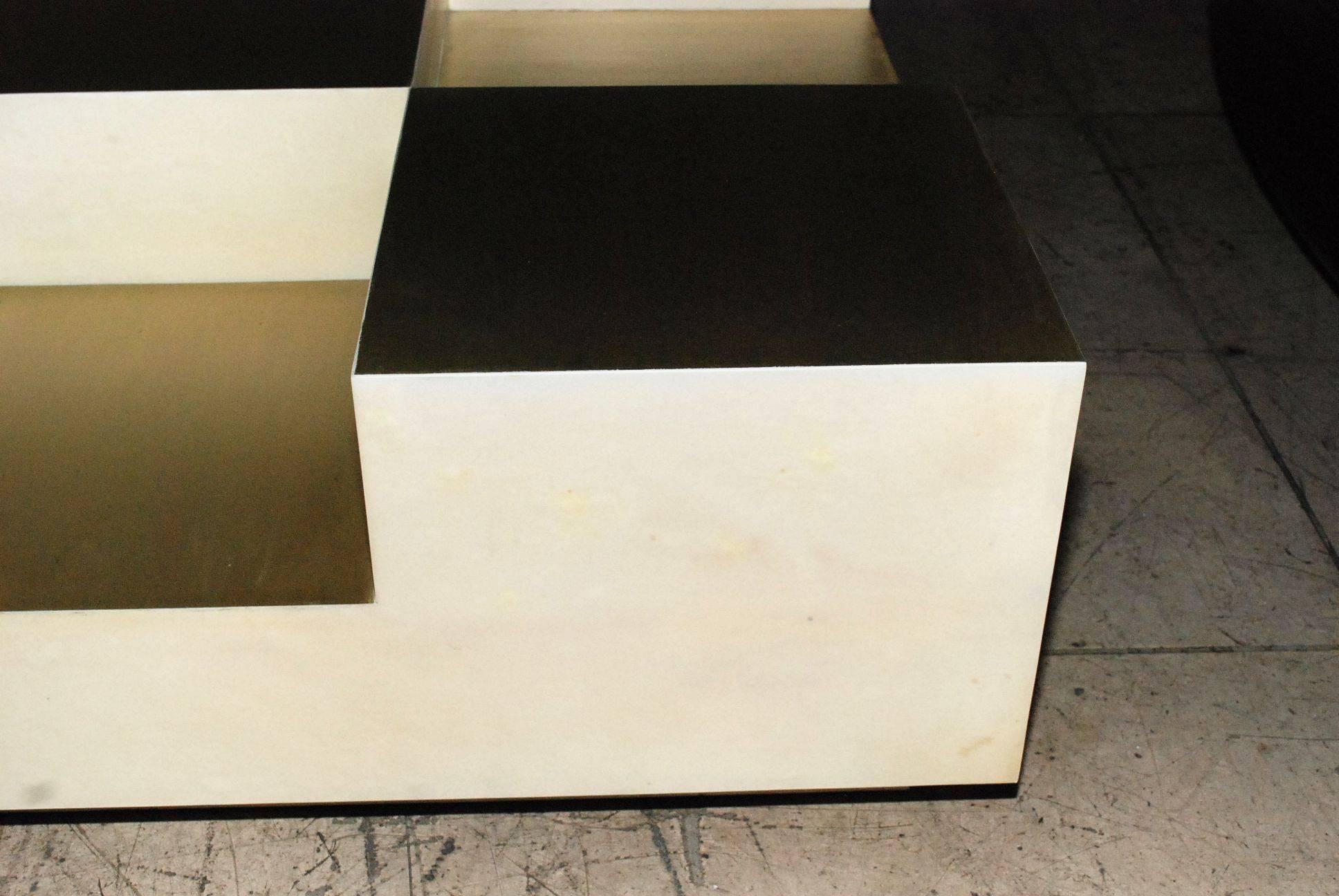 brass cube table