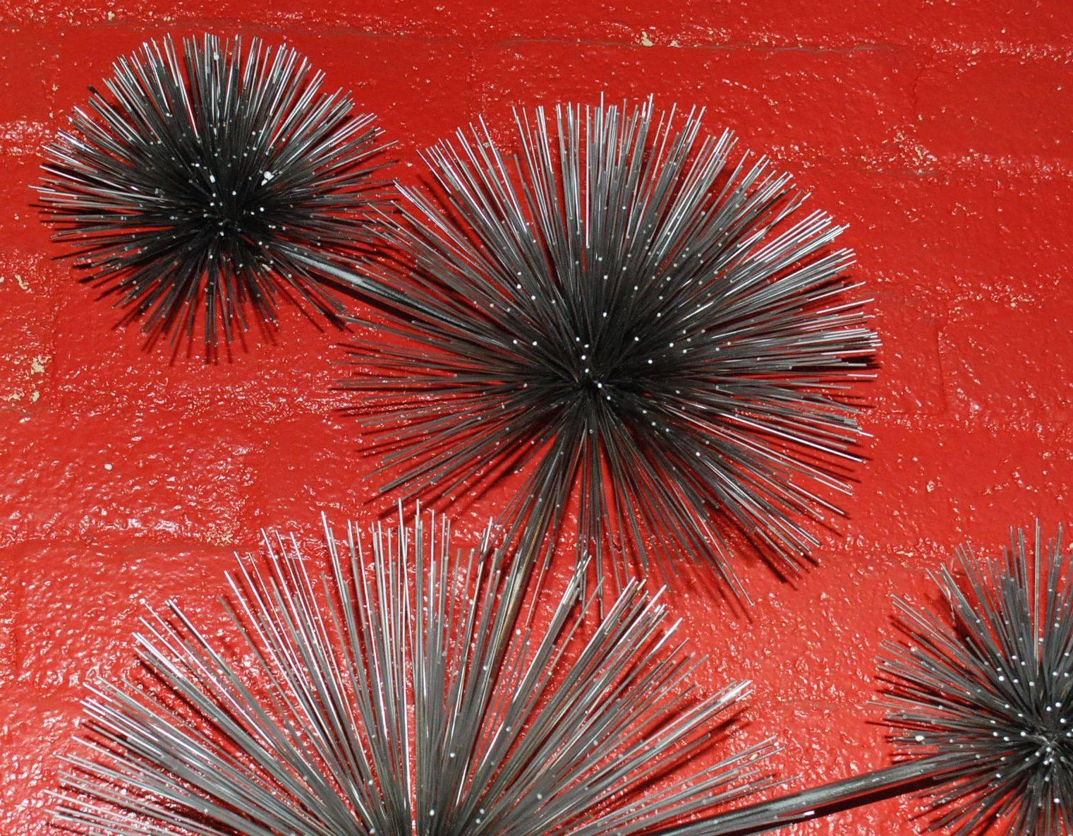 metal sea urchin wall art