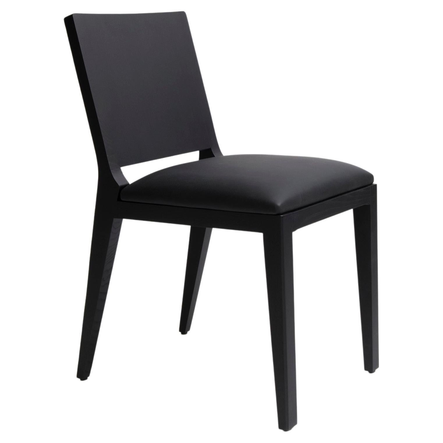 Black Upholstered Ash Chair - om5.1  by mjiila For Sale