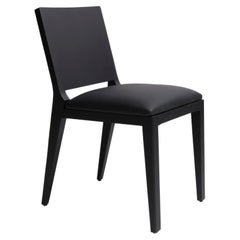 Chaise en frêne rembourrée noire om5.1  par mjiila