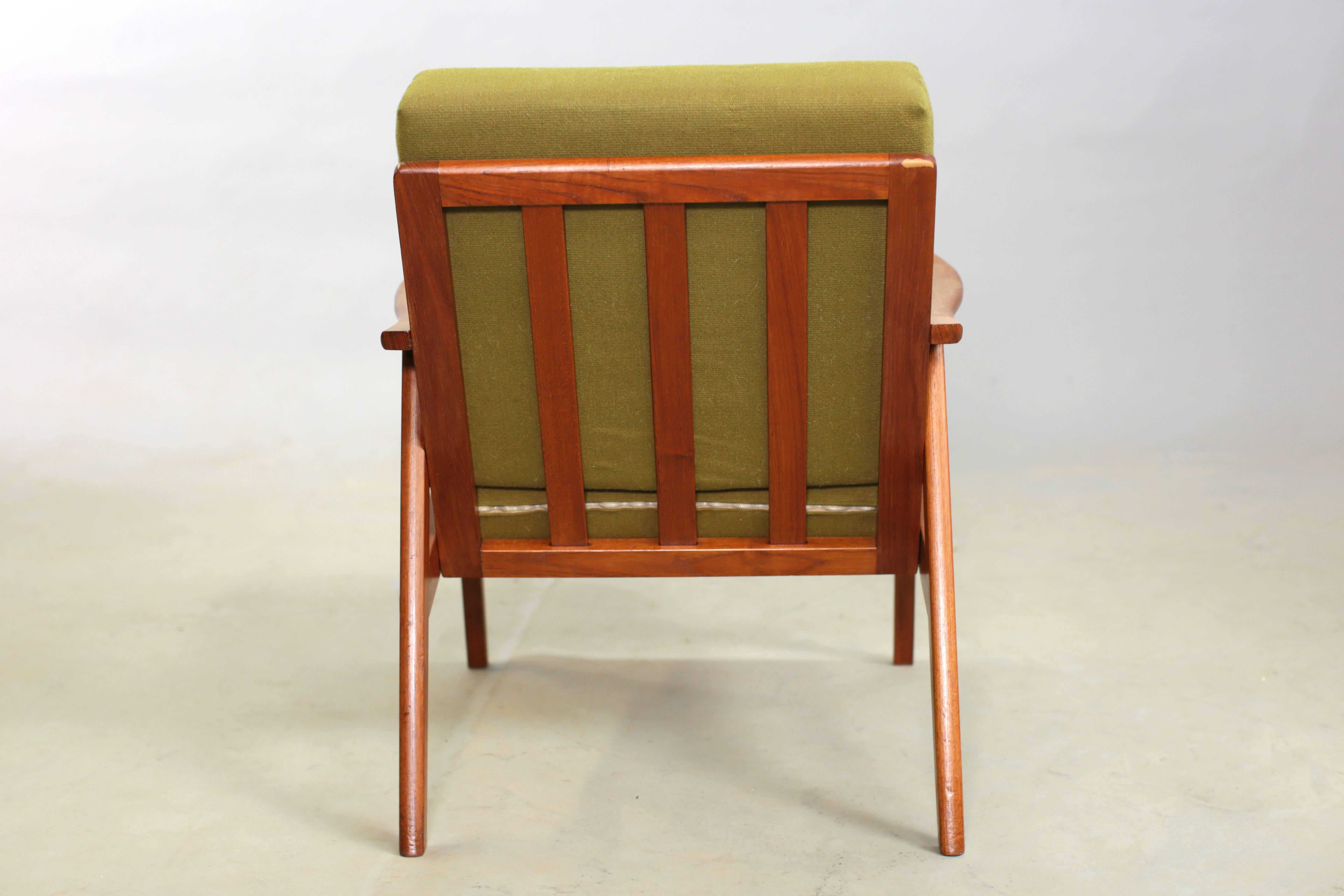 Scandinavian Modern Mid Century Danish Arm Chair (now in red fabric) For Sale