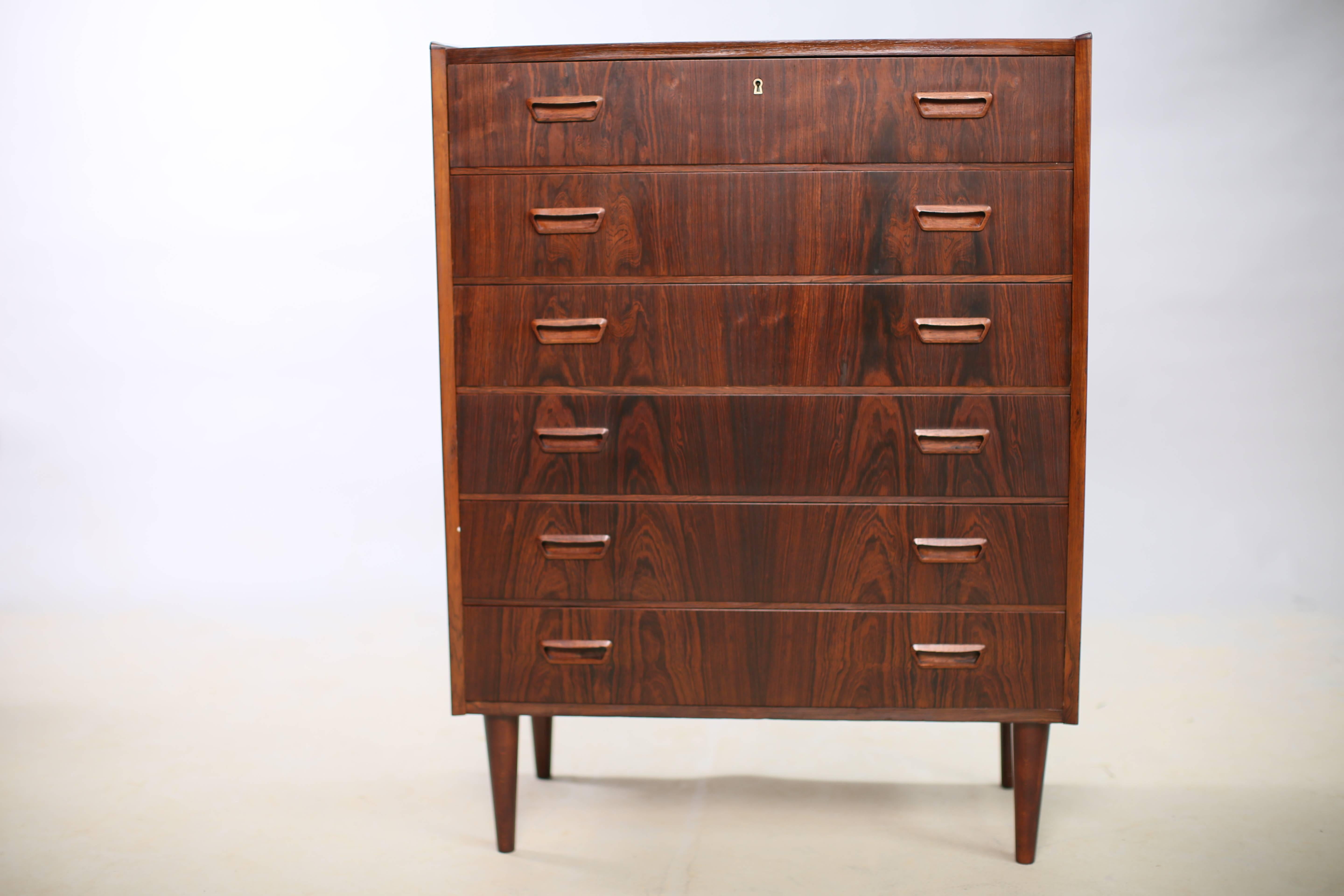 Oiled Mid-Century Rosewood Dresser