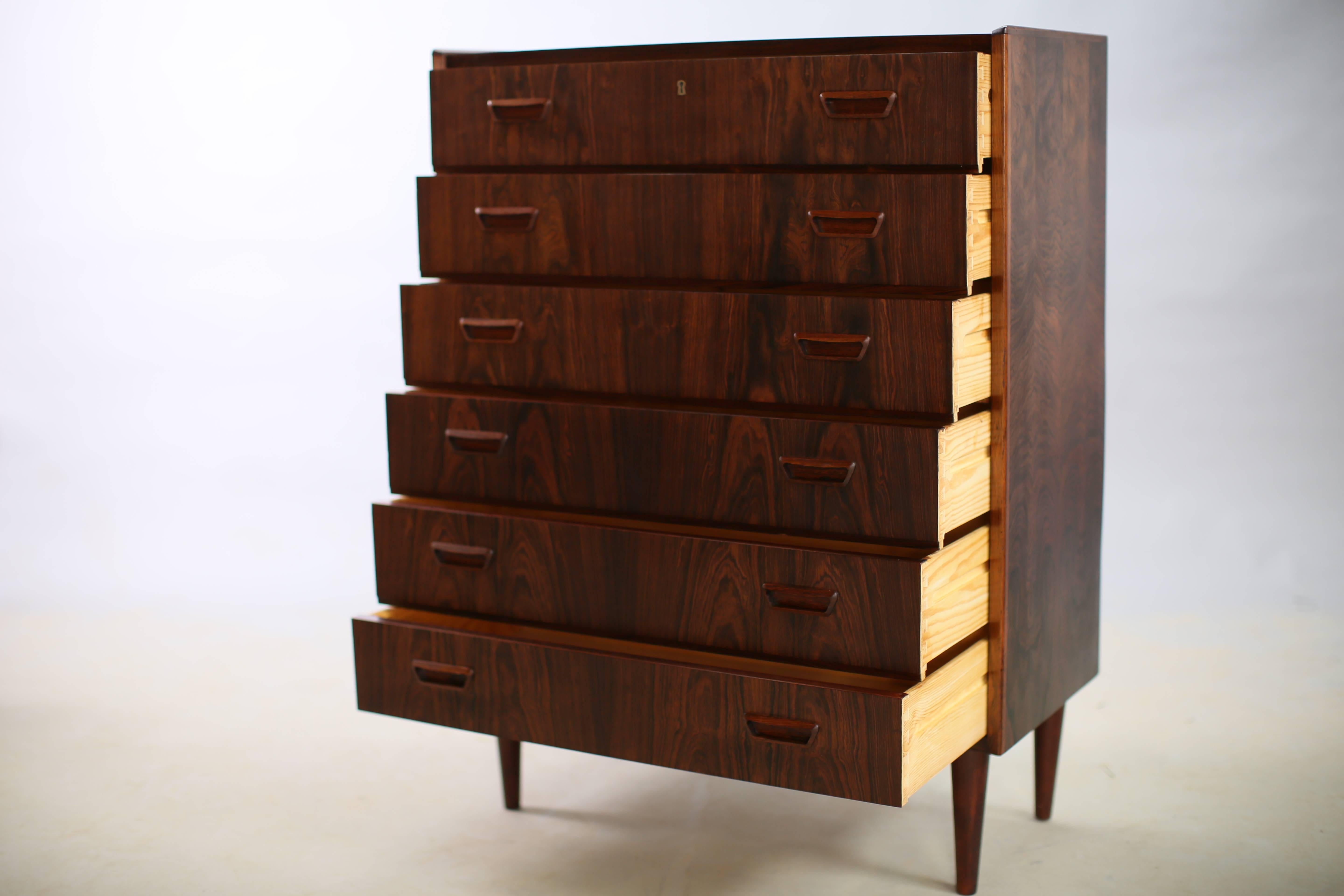 Scandinavian Modern Mid-Century Rosewood Dresser
