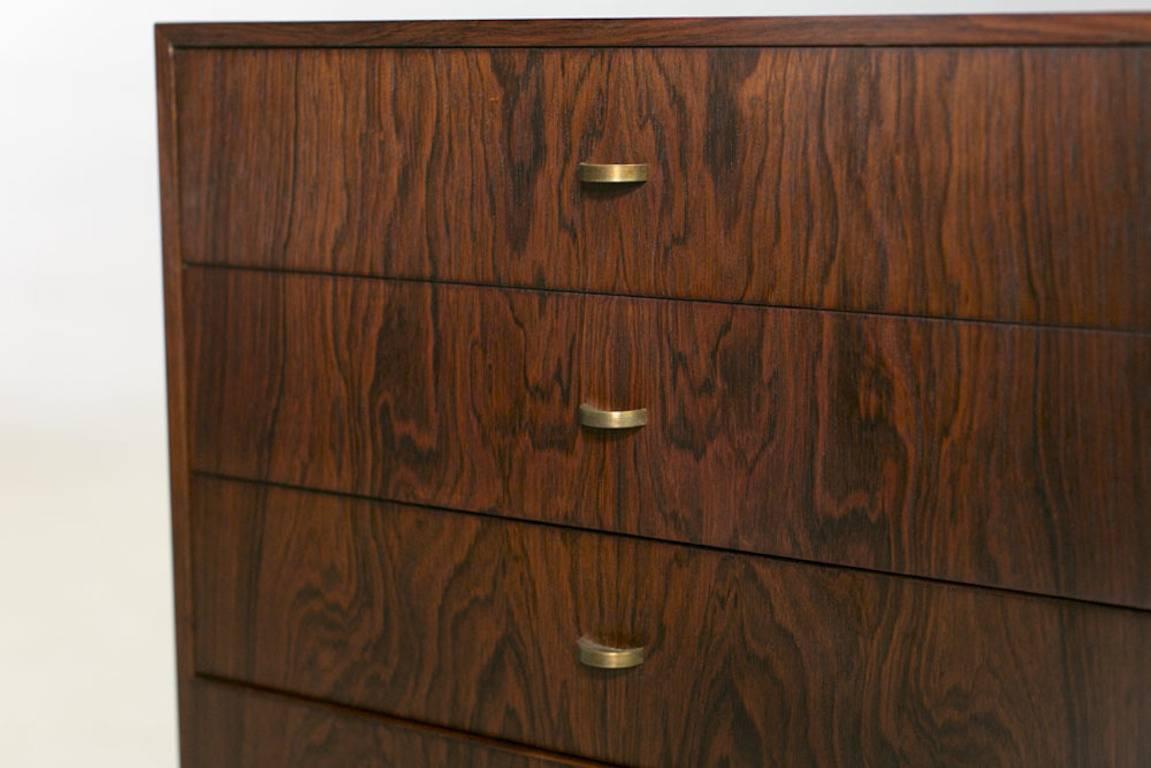 Mid-Century Rosewood Nightstands In Excellent Condition In New York, NY